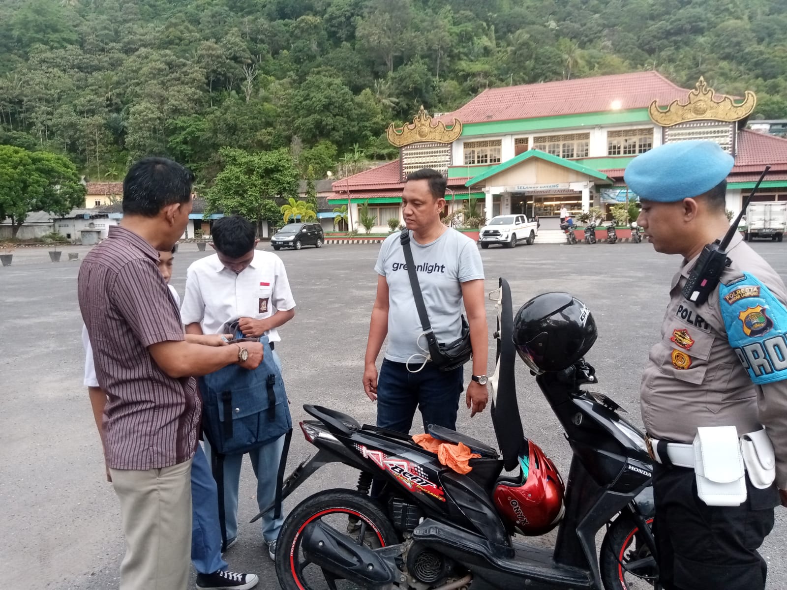 Polsek Panjang Gelar Razia Di Jalan Lintas Sumatera