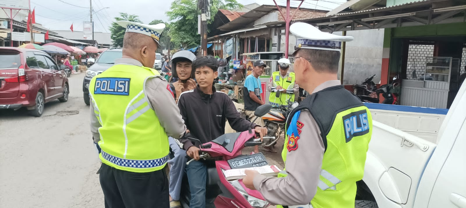 Ops Keselamatan Krakatau 2023, Ditlantas Polda Lampung Berikan Himbauan Kepada Pengendara