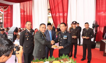 Hari Bhayangkara Ke-79, Polres Lampung Utara Gelar Upacara dan Syukuran