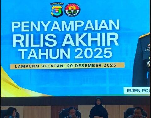 Polda Lampung Gelar Rilis Akhir Tahun 2025, Dengan Capaian Kinerja