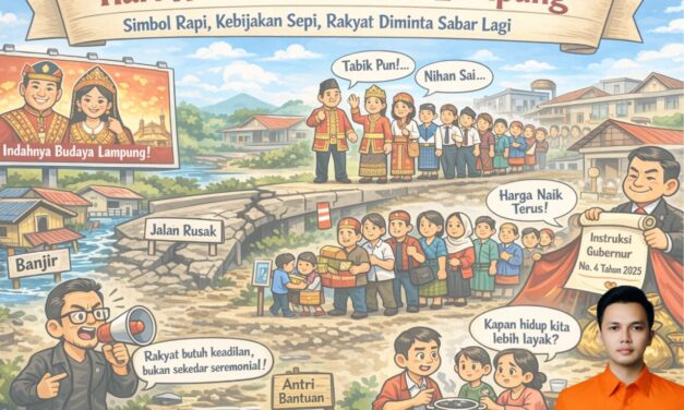 Hari Kamis Beradat di Lampung ,Simbol Rapi, Kebijakan Sepi, Rakyat Diminta Sabar Lagi