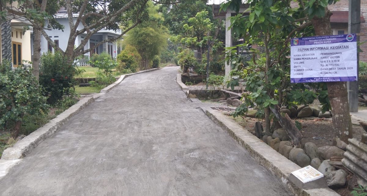 pembangunan rabat beton dan talut penahan tanah dana desa tingkatkan akses jalan warga