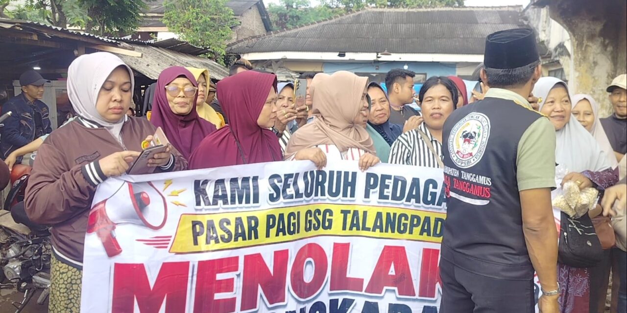 Orasi Damai Pedagang Pasar GSG Talang Padang Minta Pemda Tunda Penggusuran Hingga Masa Sewa Selesai