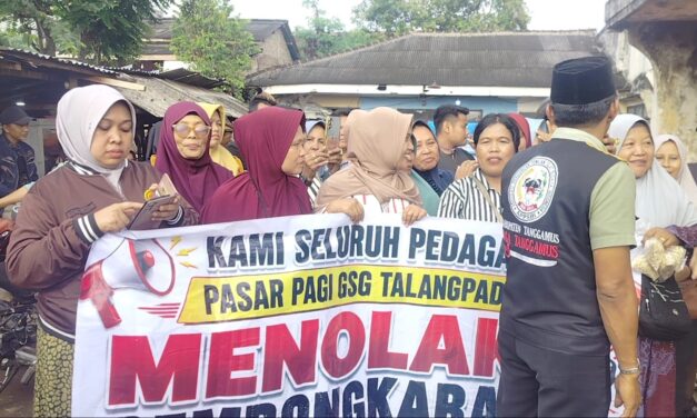 Orasi Damai Pedagang Pasar GSG Talang Padang Minta Pemda Tunda Penggusuran Hingga Masa Sewa Selesai