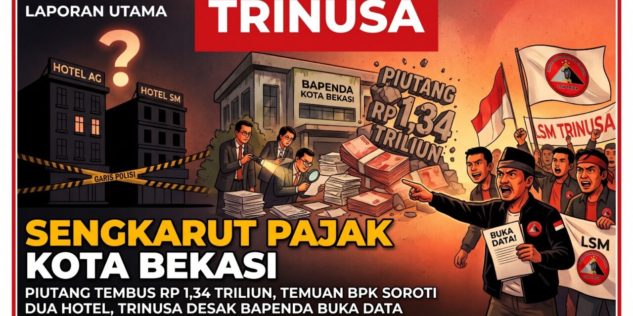 SENGKARUT PAJAK KOTA BEKASI: PIUTANG TEMBUS RP1,34 TRILIUN, TEMUAN BPK SOROTI KEWAJIBAN PAJAK DUA HOTEL TRINUSA DESAK BAPENDA BUKA DATA 